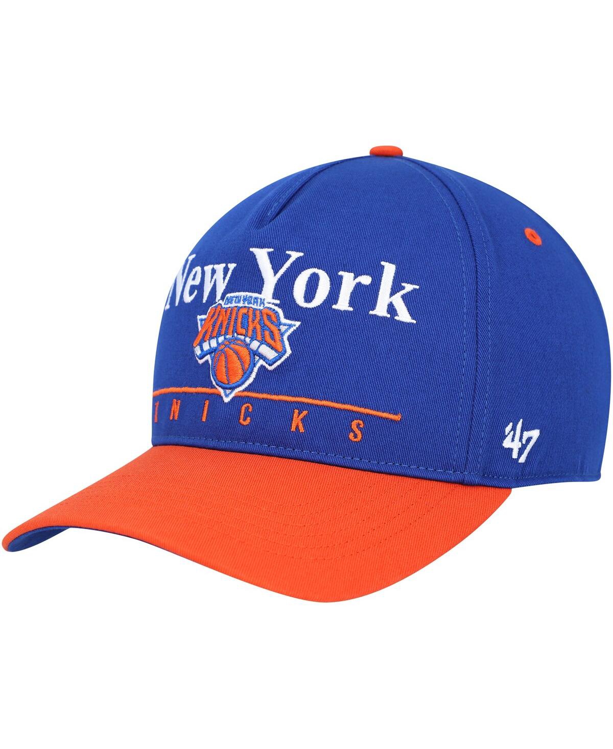 47 Brand Men's ' Blue, Orange New York Knicks Super Hitch Adjustable Hat In Blue,orange