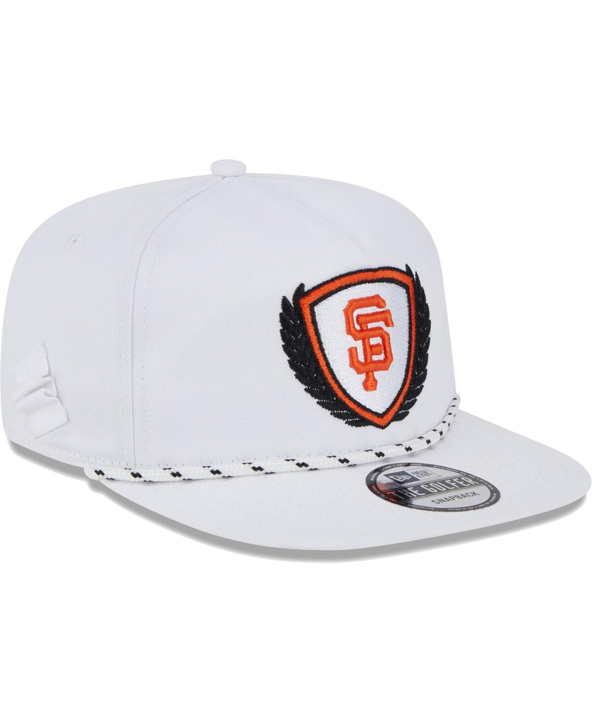 Shop New Era Men's  White San Francisco Giants Golfer Tee 9fifty Snapback Hat
