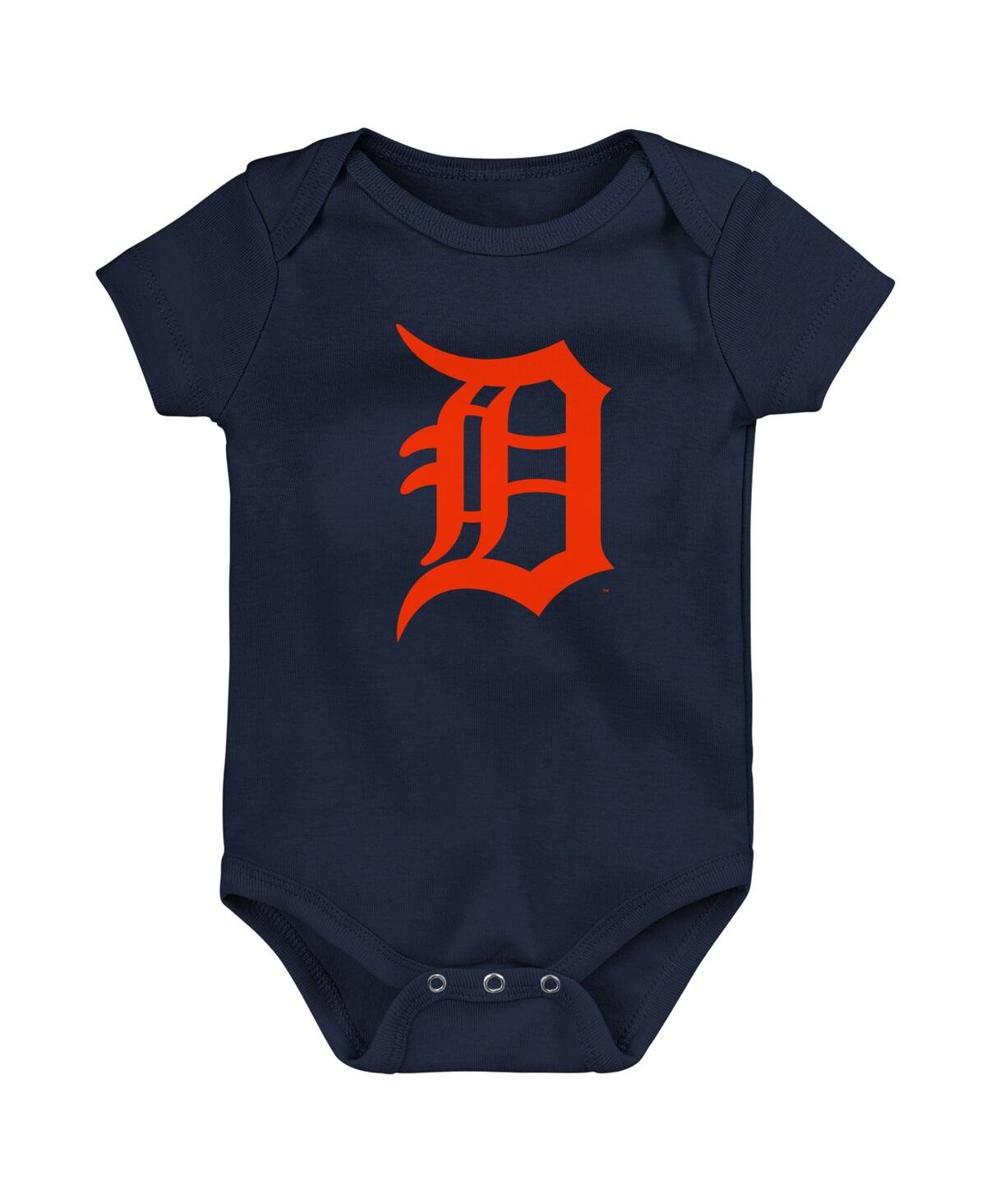 Outerstuff Babies' Newborn And Infant Boys And Girls Navy Detroit Tigers Primary Team Logo Bodysuit