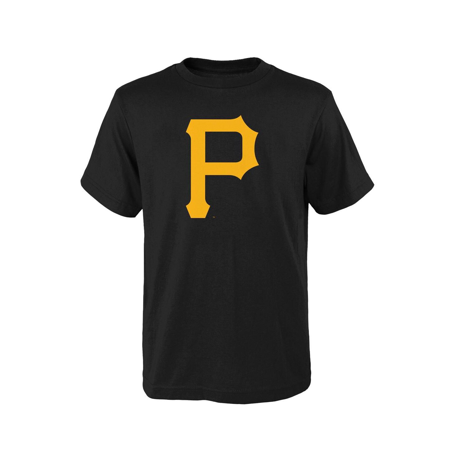 Детская футболка Outerstuff Black Pittsburgh Pirates Logo Primary Team — фото 1