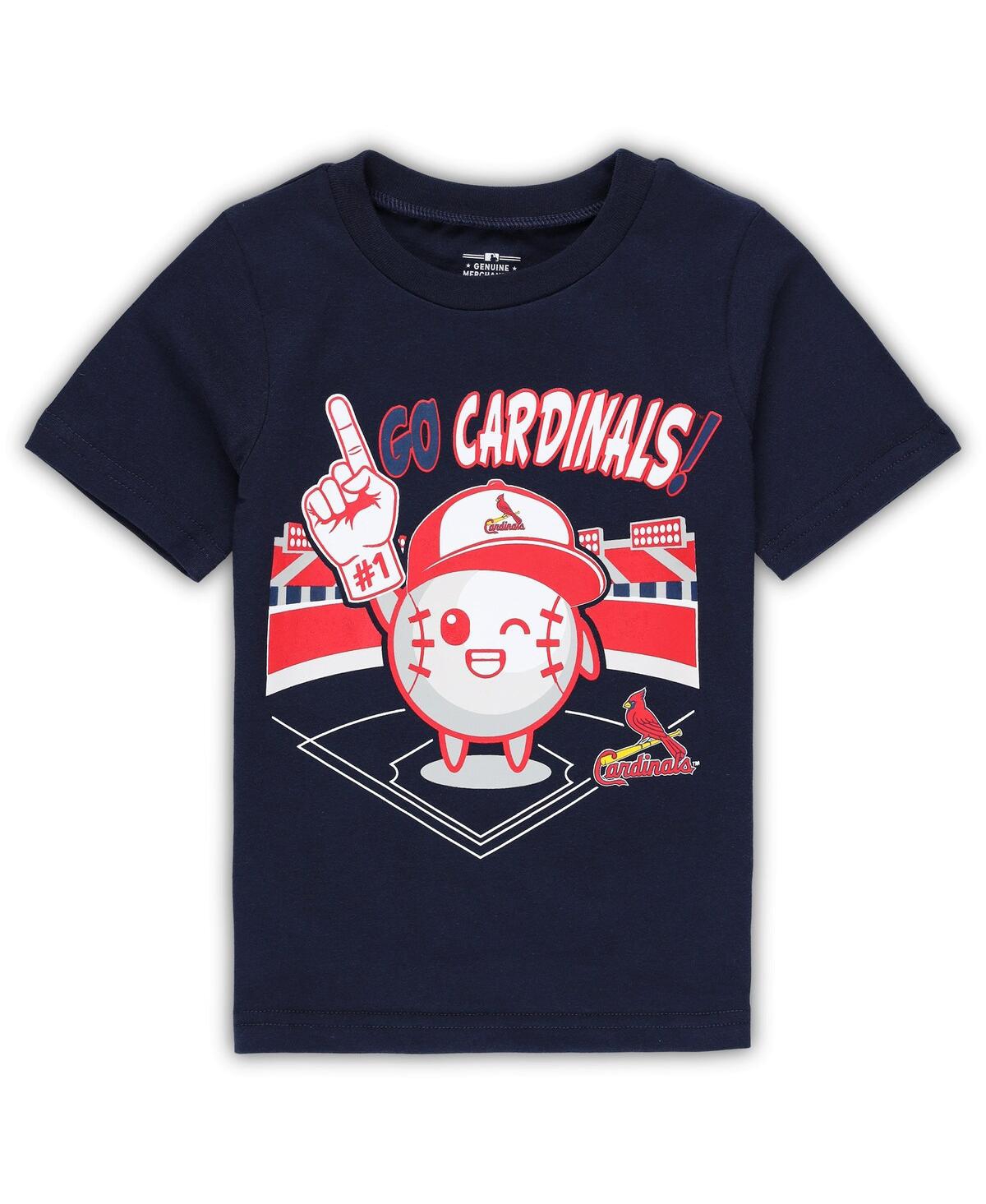 Outerstuff Babies' Toddler Boys And Girls Navy St. Louis Cardinals Ball Boy T-shirt