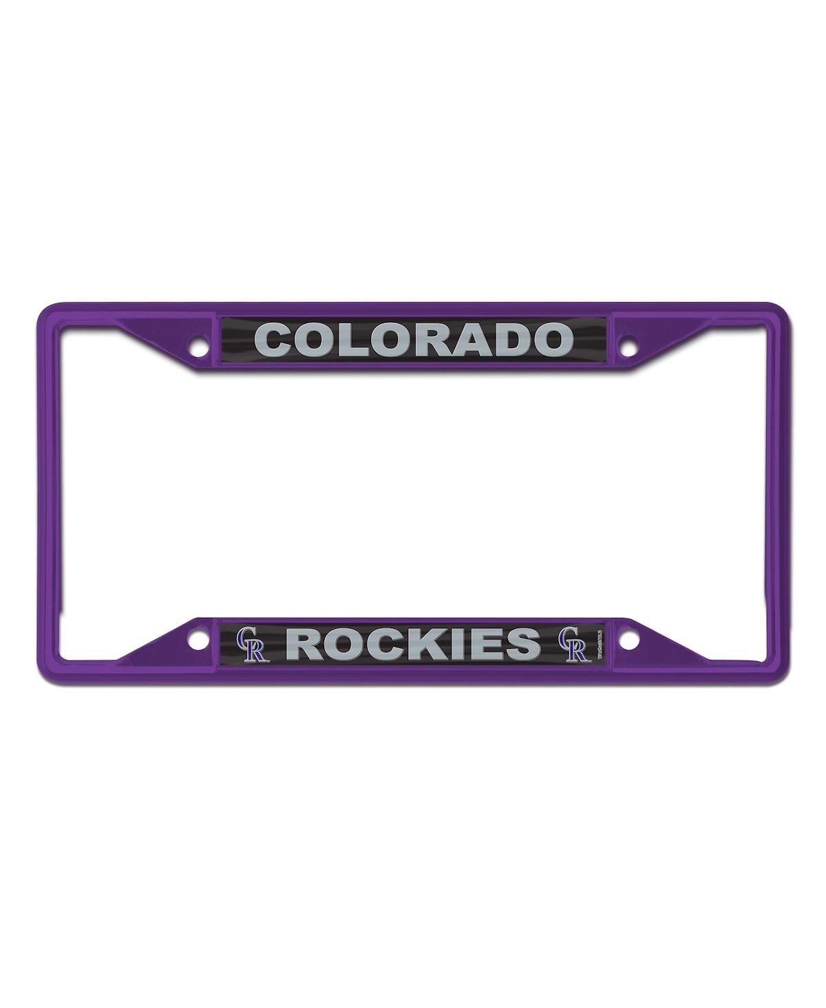 Wincraft Colorado Rockies Chrome Color License Plate Frame In Purple