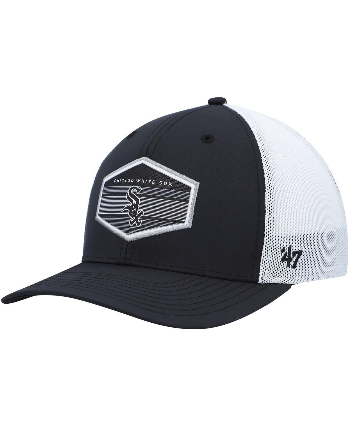 47 Brand Men's ' Black, White Chicago White Sox Spring Training Burgess Trucker Snapback Hat In Black,white