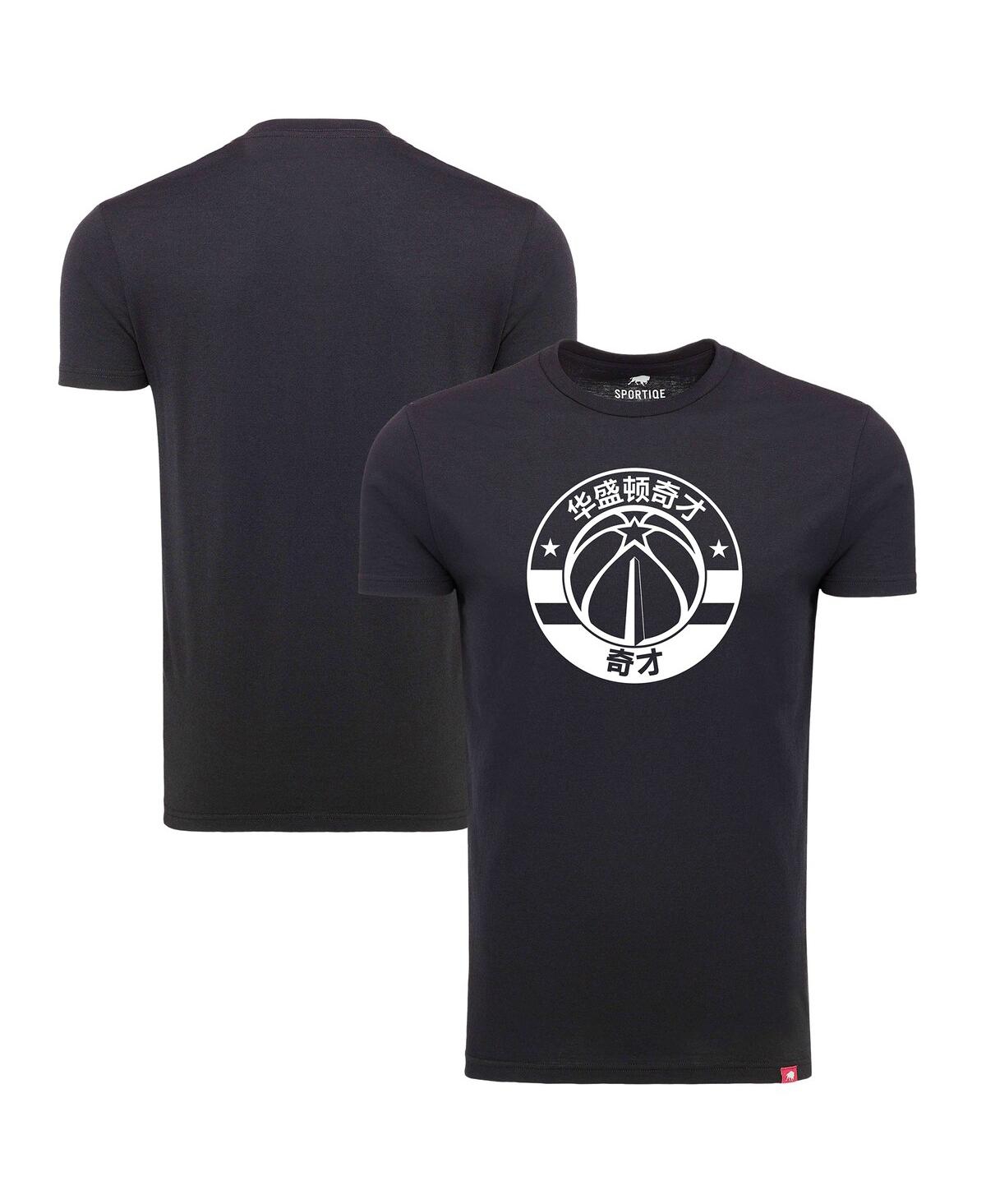 Shop Sportiqe Men's  Black Washington Wizards Chinese Language Comfy Tri-blend T-shirt