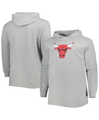 Men's Heather Gray Chicago Bulls Big and Tall Pullover Hoodie