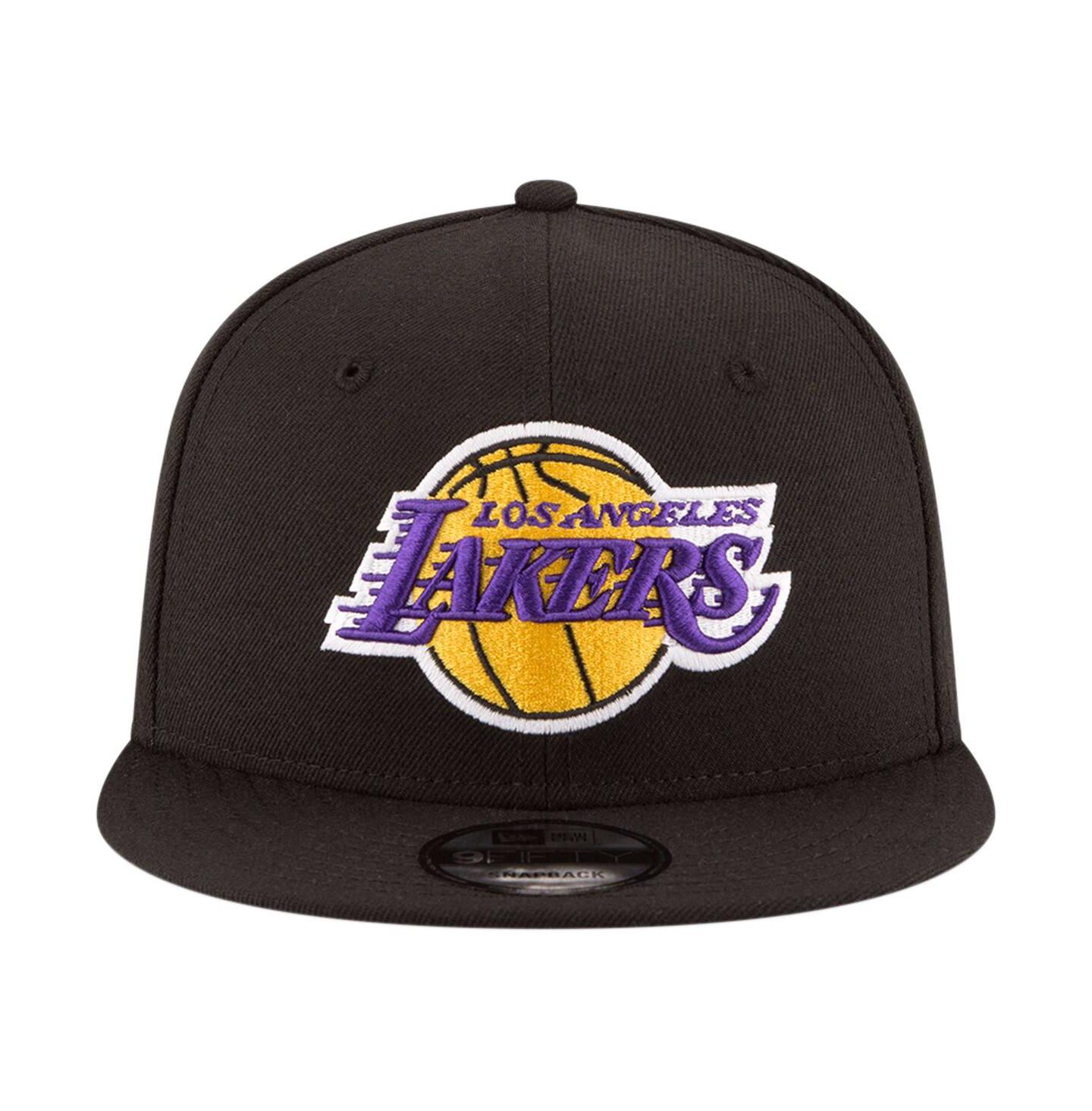 Мужская кепка New Era Black Los Angeles Lakers Official Team Color 9FIFTY Adjustable Snapback Hat — фото 3
