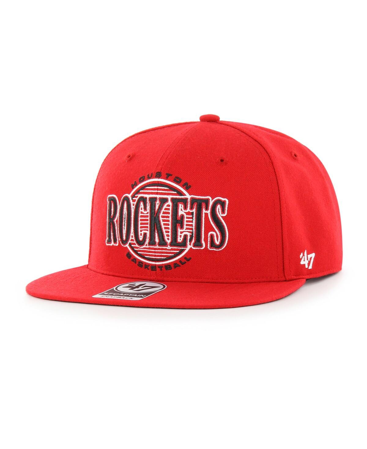 Men's '47 BrandHouston Rockets High Post Captain Snapback Hat - Red