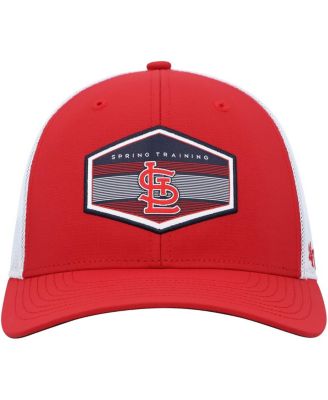 Men's Red, White St. Louis Cardinals Spring Training Burgess Trucker Snapback Hat