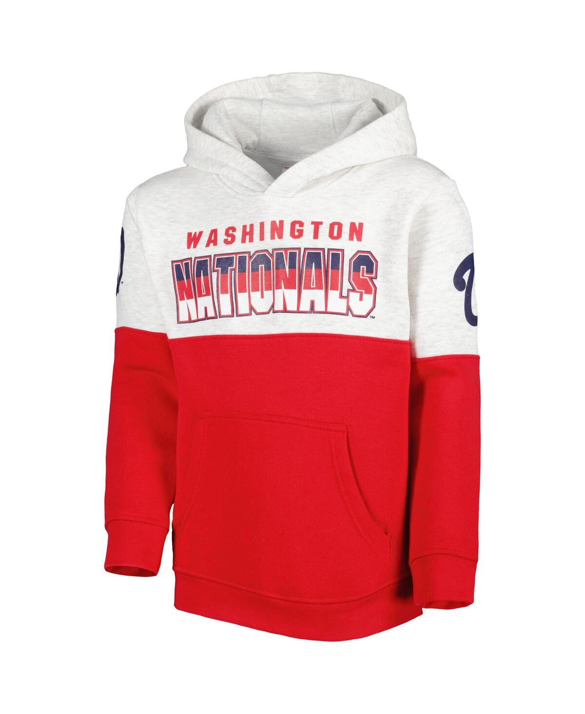 Big Boys and Girls Red Washington Nationals Playmaker Pullover Hoodie - Red