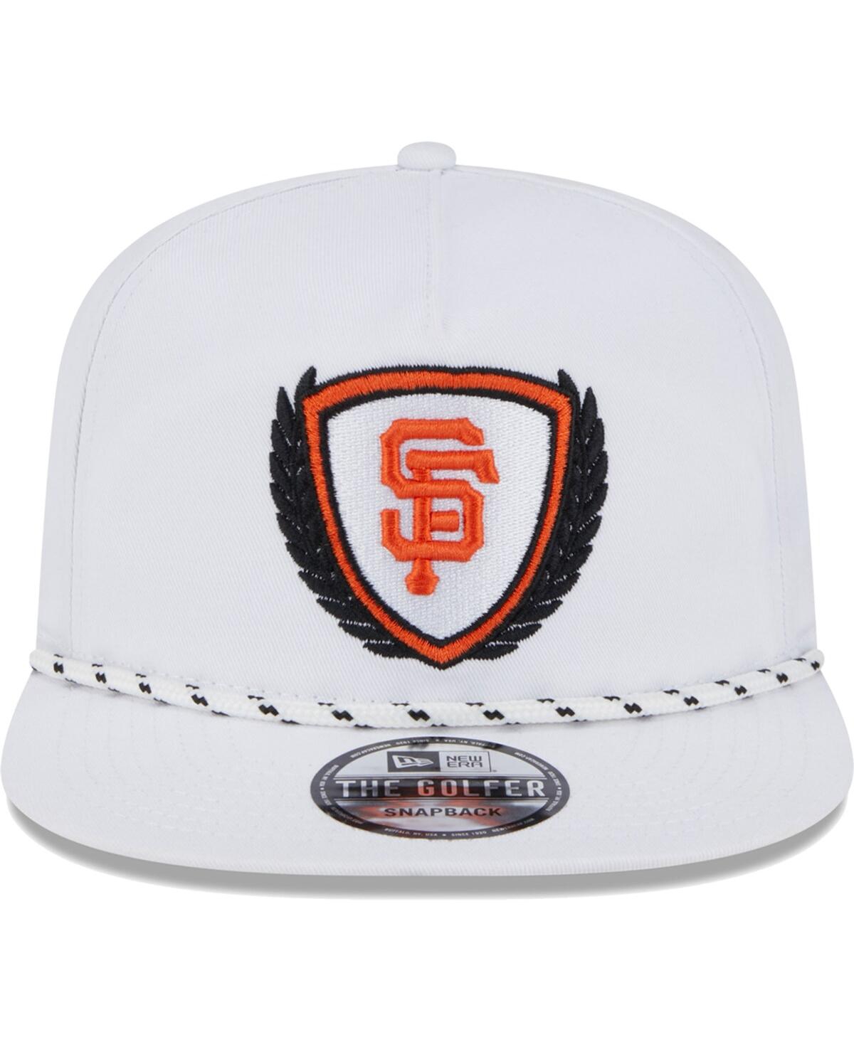 Shop New Era Men's  White San Francisco Giants Golfer Tee 9fifty Snapback Hat