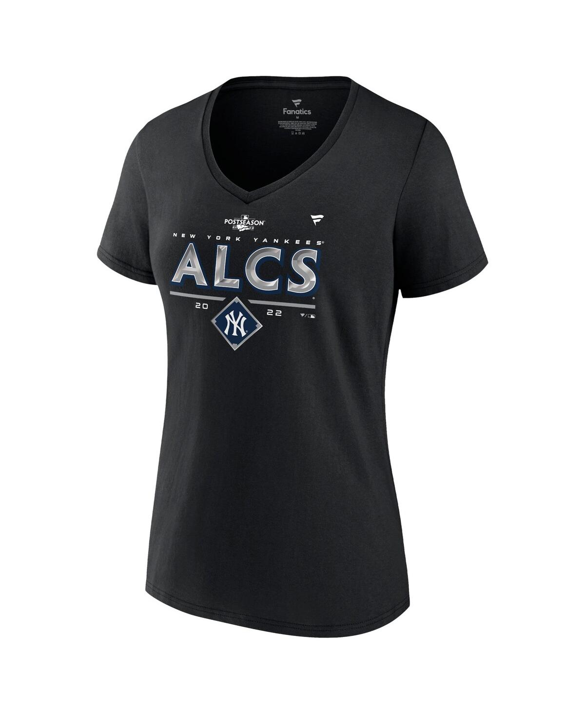 Fanatics Branded Black New York Yankees 2022 Division Series Winner Locker Room Plus Size V-neck T-s In Black