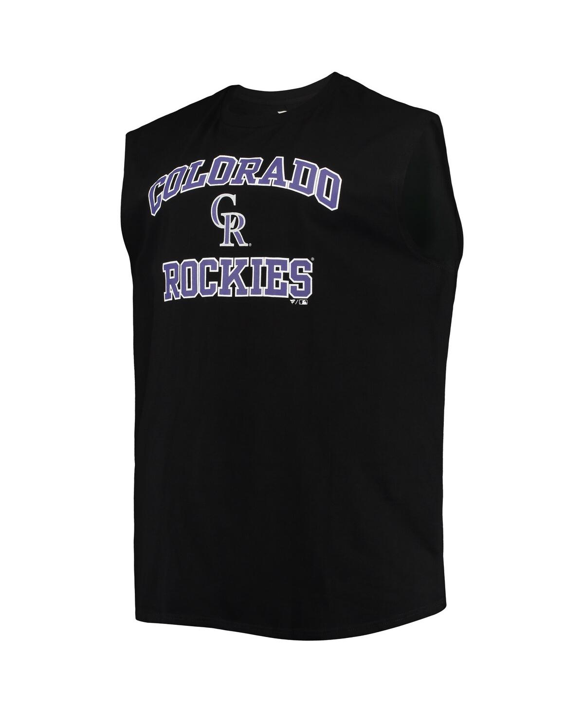 Profile Men's Black Colorado Rockies Big And Tall Jersey Muscle