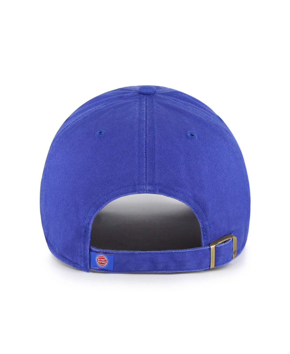 Shop 47 Brand Men's ' Blue Detroit Pistons Team Logo Clean Up Adjustable Hat