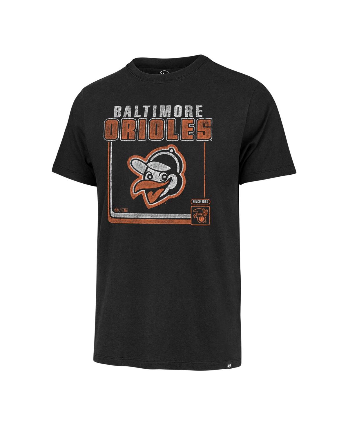Shop 47 Brand Men's ' Black Baltimore Orioles Borderline Franklin T-shirt