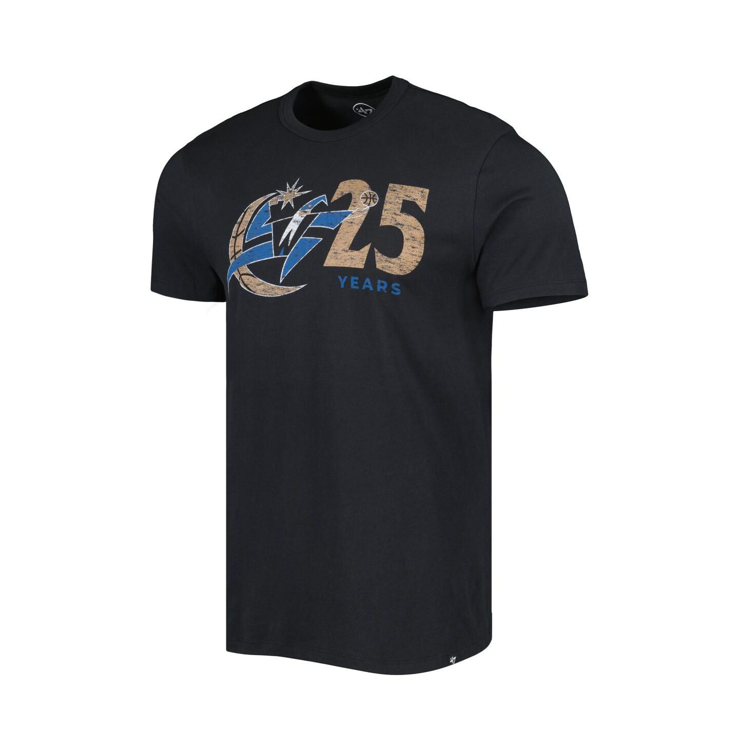 Мужская футболка '47 Brand Black Washington Wizards 25th Anniversary — фото 3