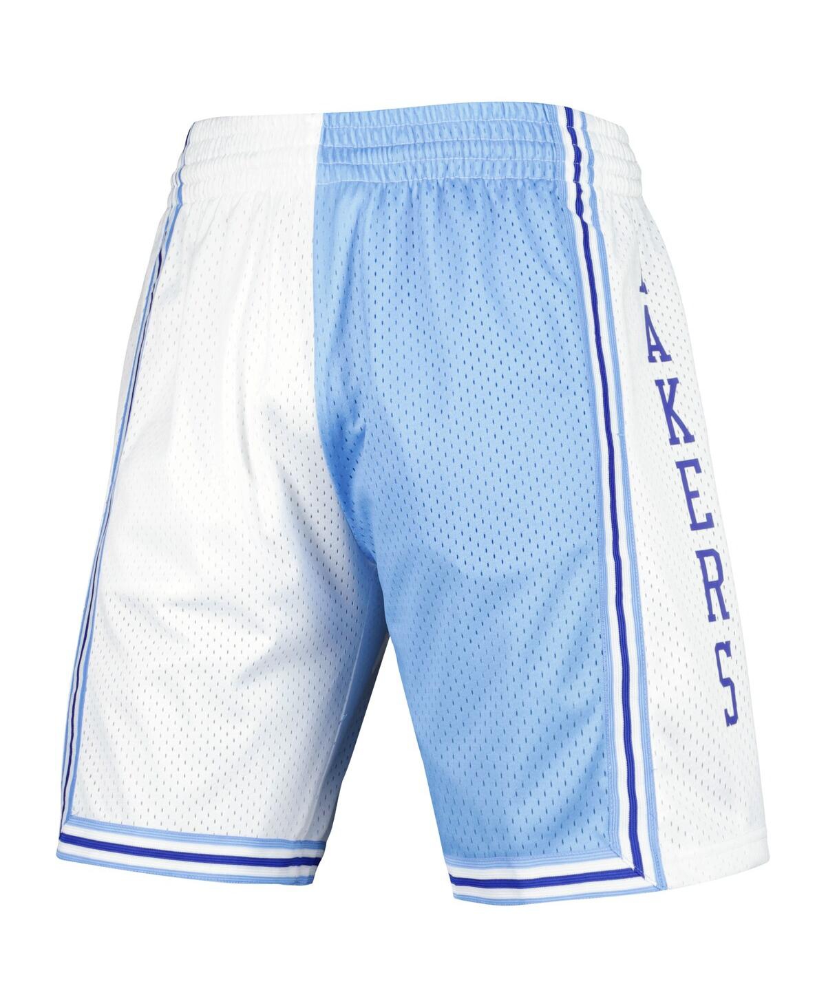 Mitchell & Ness X Nba La Lakers 1996 Split Swingman Shorts In Powder Blue,white
