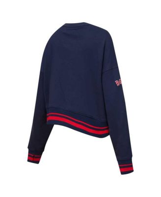 Women's Navy Boston Red Sox Mash Up Pullover Sweatshirt