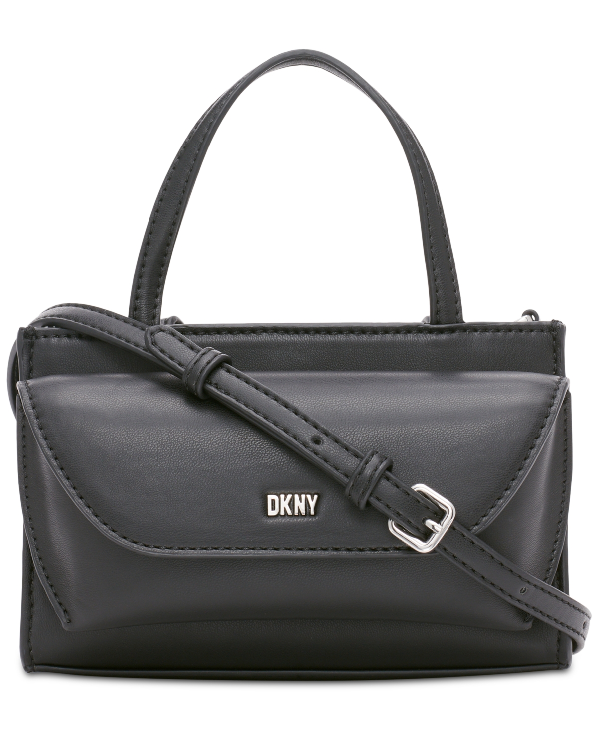 Dkny Jeanne Small Crossbody Bag In Black/silver