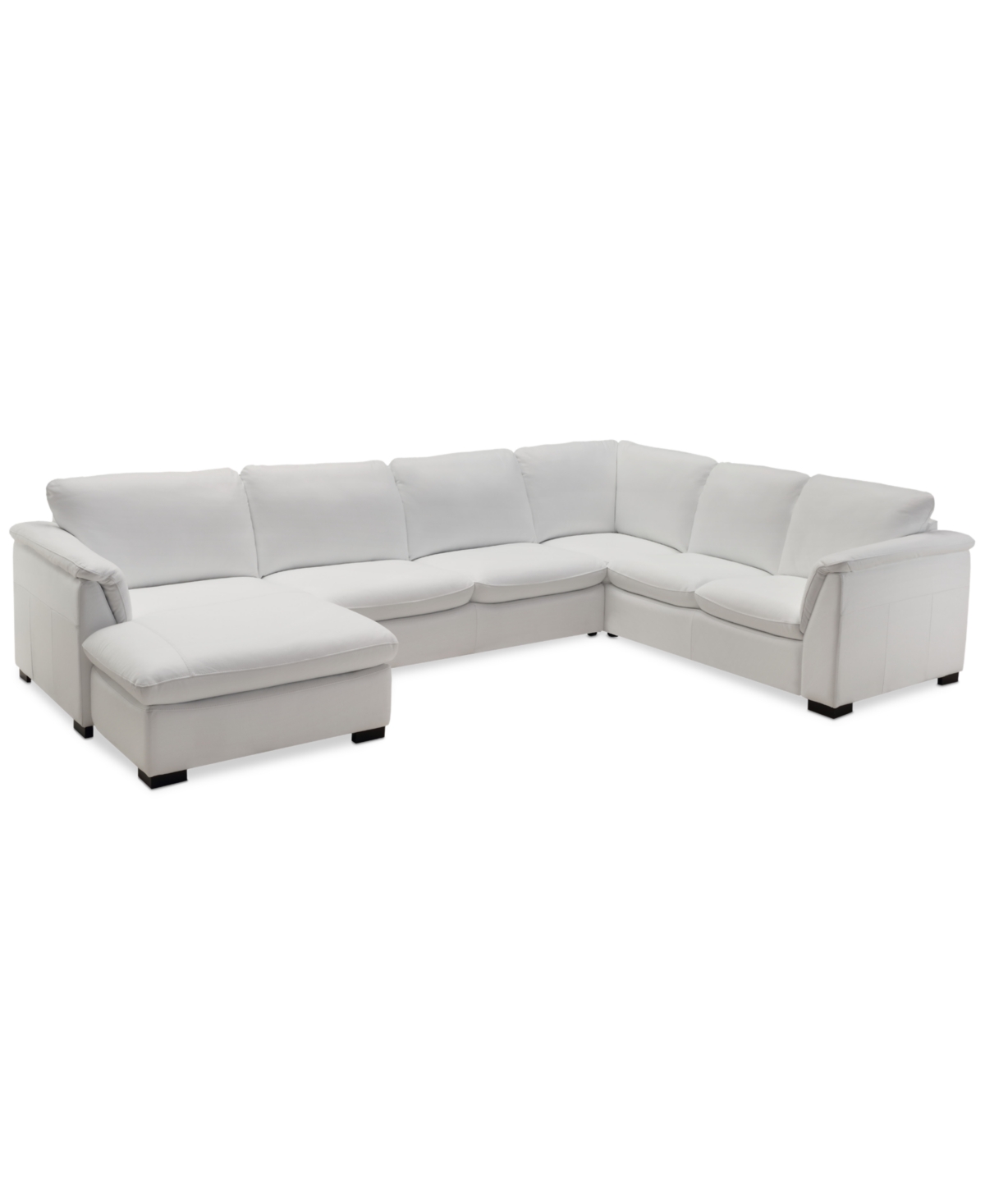 Furniture Arond 144" 3-pc. Leather Sectional With Chaise, Created For Macy's In White