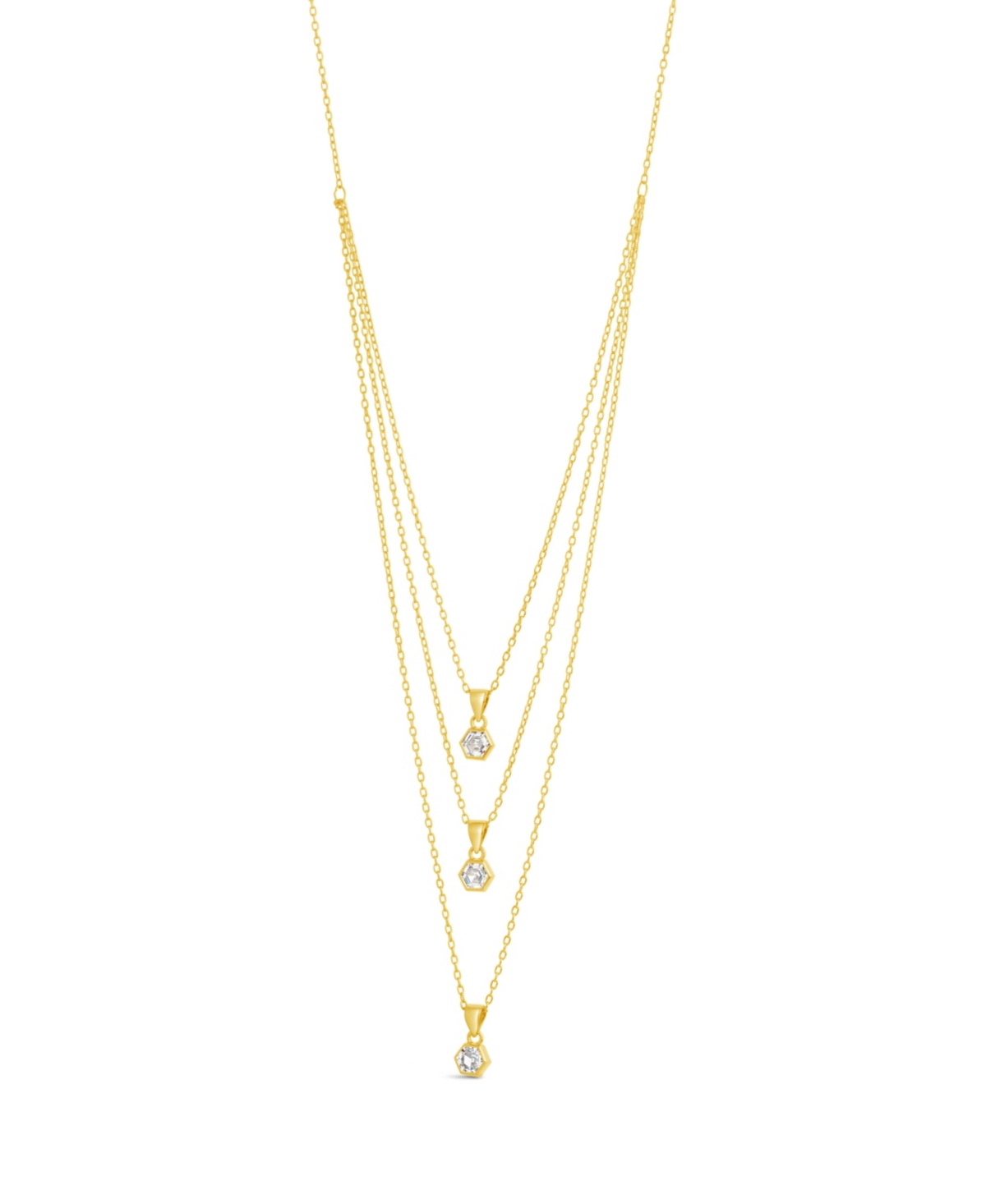 Sterling Forever Gia Layered Necklace In Gold