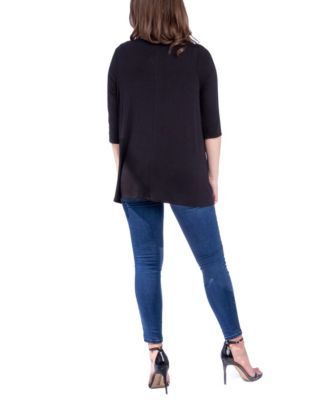 Women's Open Front Elbow Length Sleeve Cardigan Sweater