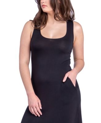 Women's Relaxed Fit Sleeveless Tunic Dress with Pockets