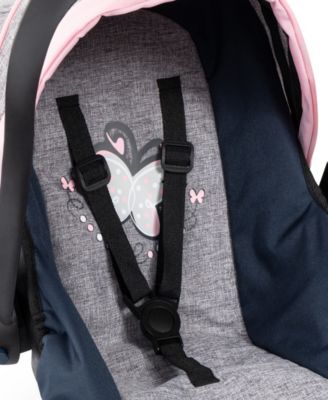 Dolls Grey, Blue, Pink Butterfly Car Seat