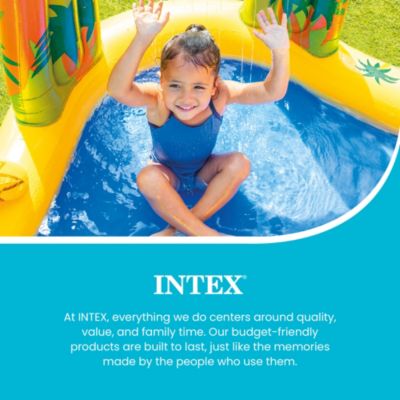 Inflatable Kids Dinosaur Play Center Outdoor Water Park Pool with Slide