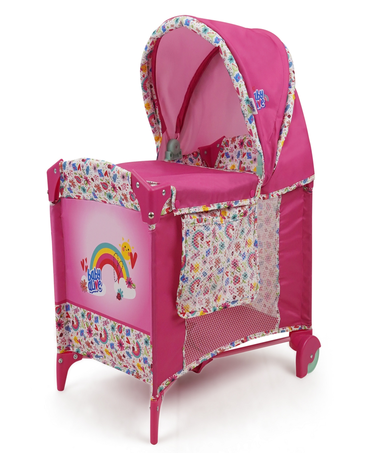 Baby Alive Kids' Pink Rainbow Deluxe Doll Play Yard In Multi