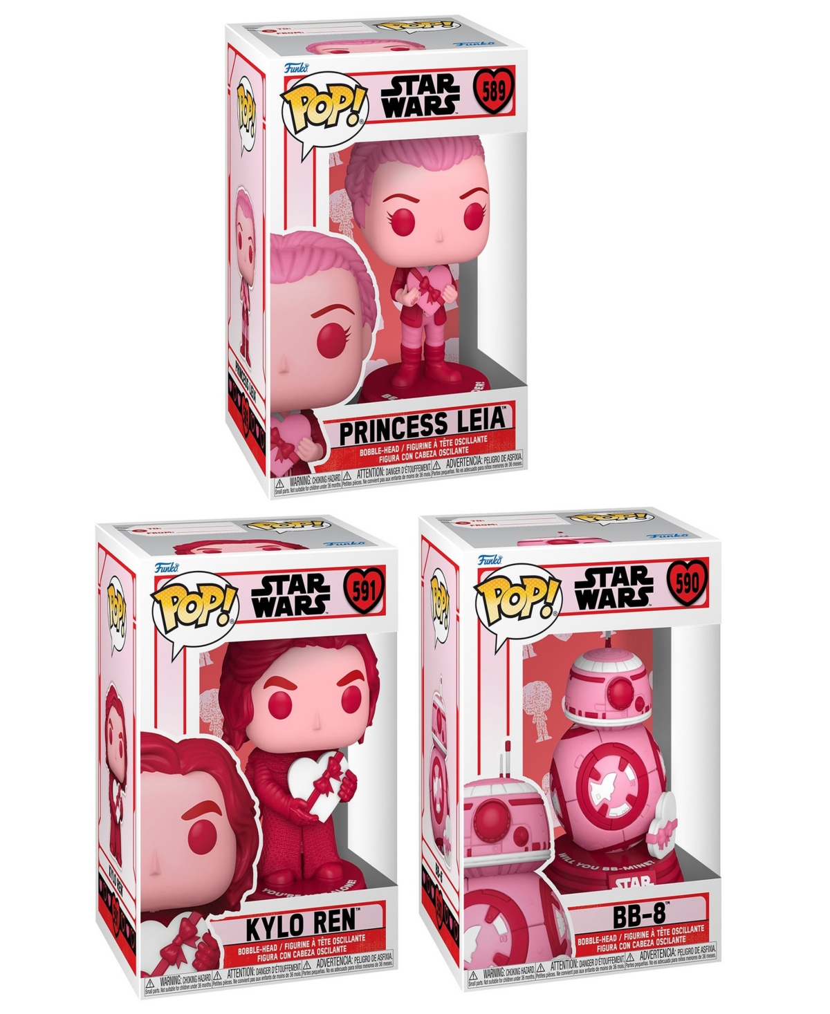 Shop Funko Pop Star Wars Valentines Season 3 Collectors Set In Multi