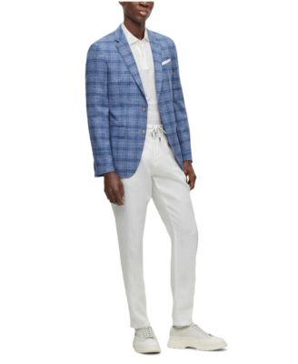 Hugo Boss Men's Slim-Fit Checked Wool Blend Jacket - Macy's