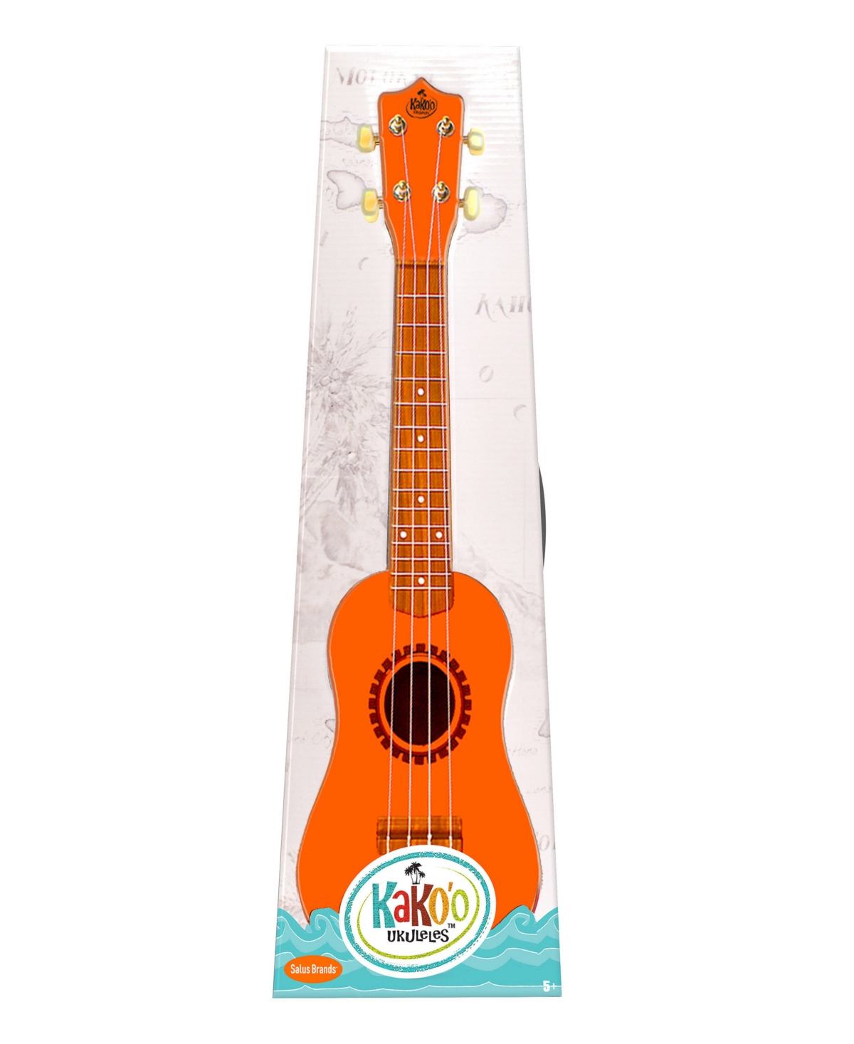 Shop Kako'o Music Sunrise Orange Wooden Ukulele Set In Multi