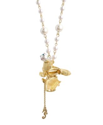 Betsey Johnson Faux Stone Seal Pendant Necklace - Macy's