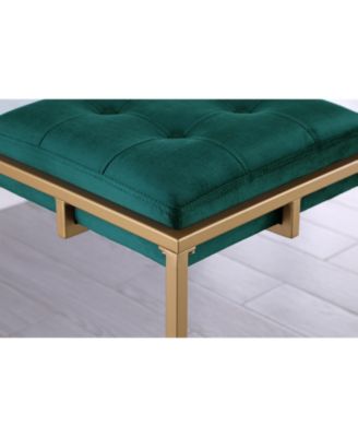 Nadia 2-Piece Square Metal Padded Seat Bar Stool Set