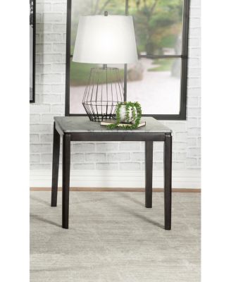 21.75" Asian Hardwood Square End Table