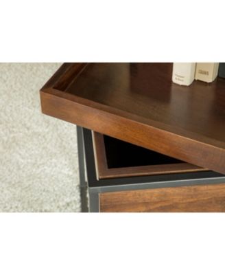 Square Accent Table with Removable Top Tray