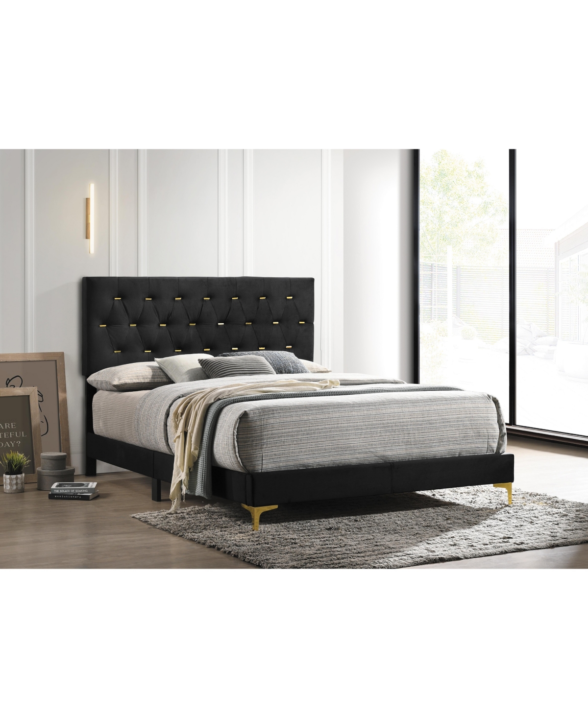 Coaster Home Furnishings Kendall Asian Hardwood Tufted Panel Queen Bed