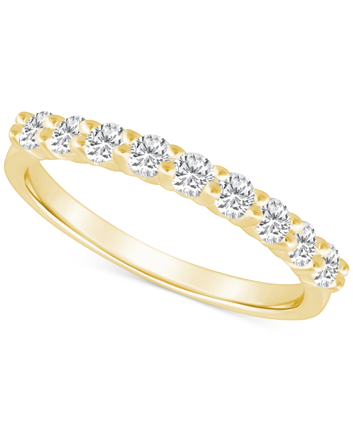 MACY'S DIAMOND WEDDING BAND (1/2 CT. T.W.) IN 14K GOLD 