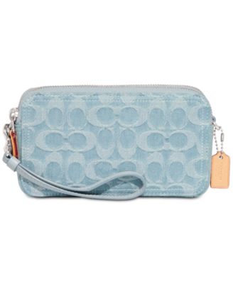 COACH - Washed Denim Signature Kira Mini Crossbody