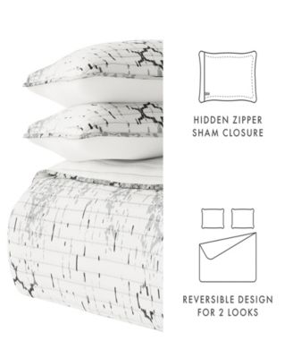 Distressed Aztec Reversible 3-Pc. Lightweight Quilt Set, Full/Queen