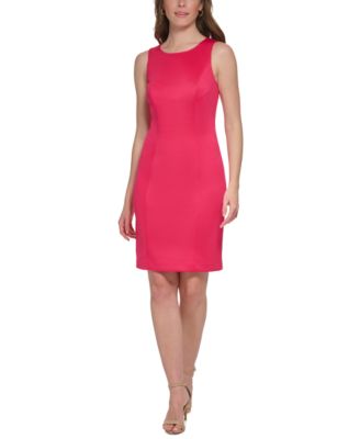 Tommy Hilfiger - Women's Sleeveless Scuba Sheath Dress
