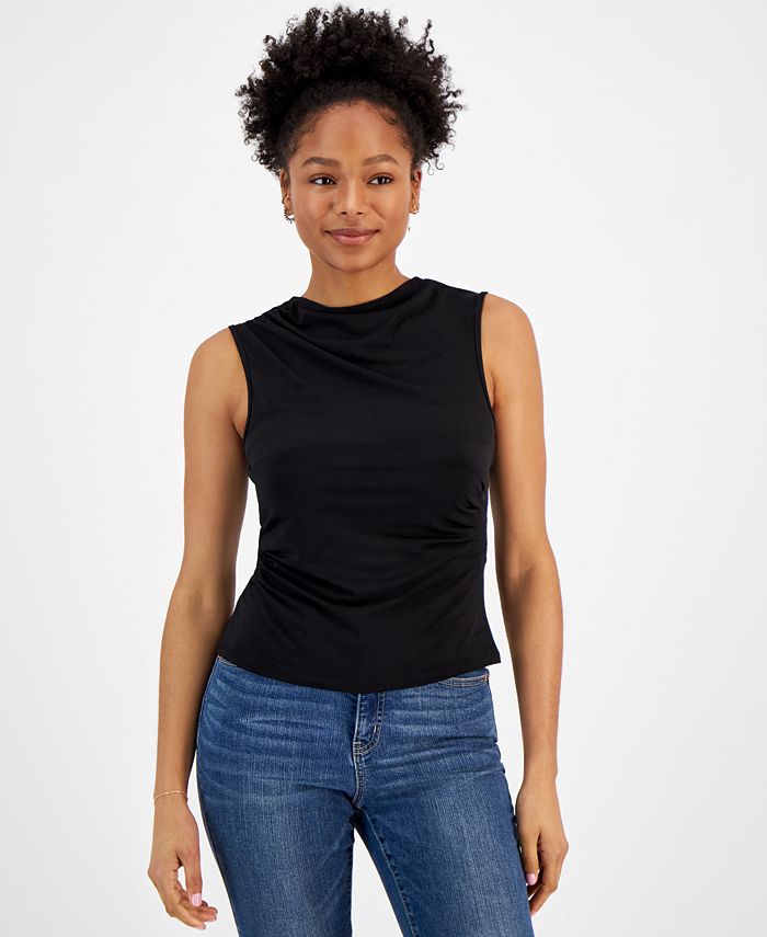 LEYDEN Women's Ruched Sleeveless Top, Created for Macy's Macy's