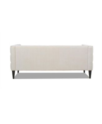 Diane 84" Upholstered Bench Seat Tufted Tuxedo Sofa with Bolster Pillows