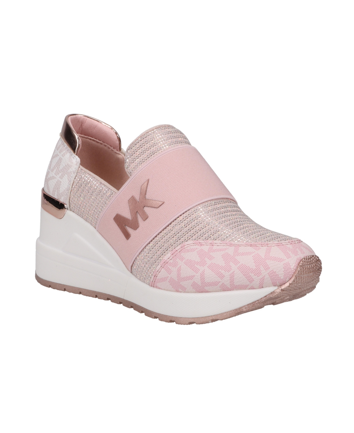 Michael Kors Kids' Little Girls Neo Flex Logo Detail Slip-on Sneakers In Soft Pink