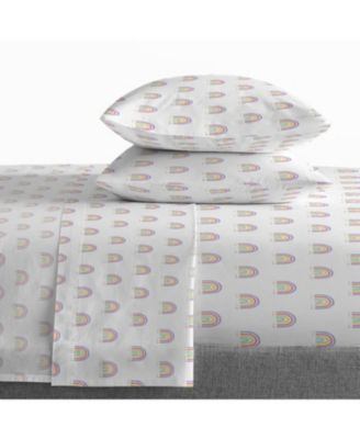 Doodle Rainbow Organic Cotton 7 Piece Bed Set, Queen