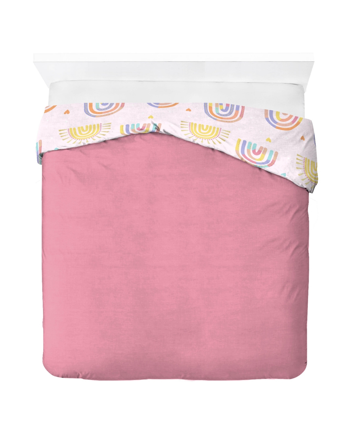Saturday Park Doodle Rainbow 100% Organic Cotton Duvet Cover & Sham Set