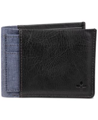 Sun + Stone Men's Mixed-Media Slim-Fold Wallet & Card Case - Macy's