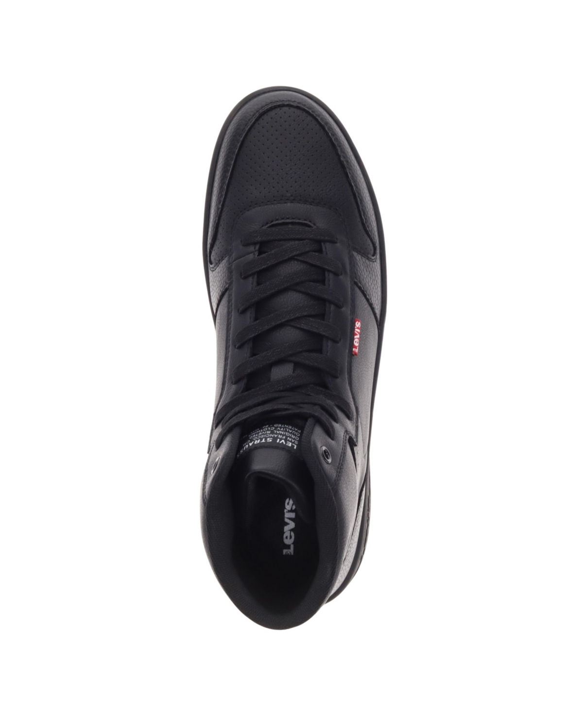 Shop Levi's Men's Drive High Top Faux-leather Lace-up Sneakers In Black,gum