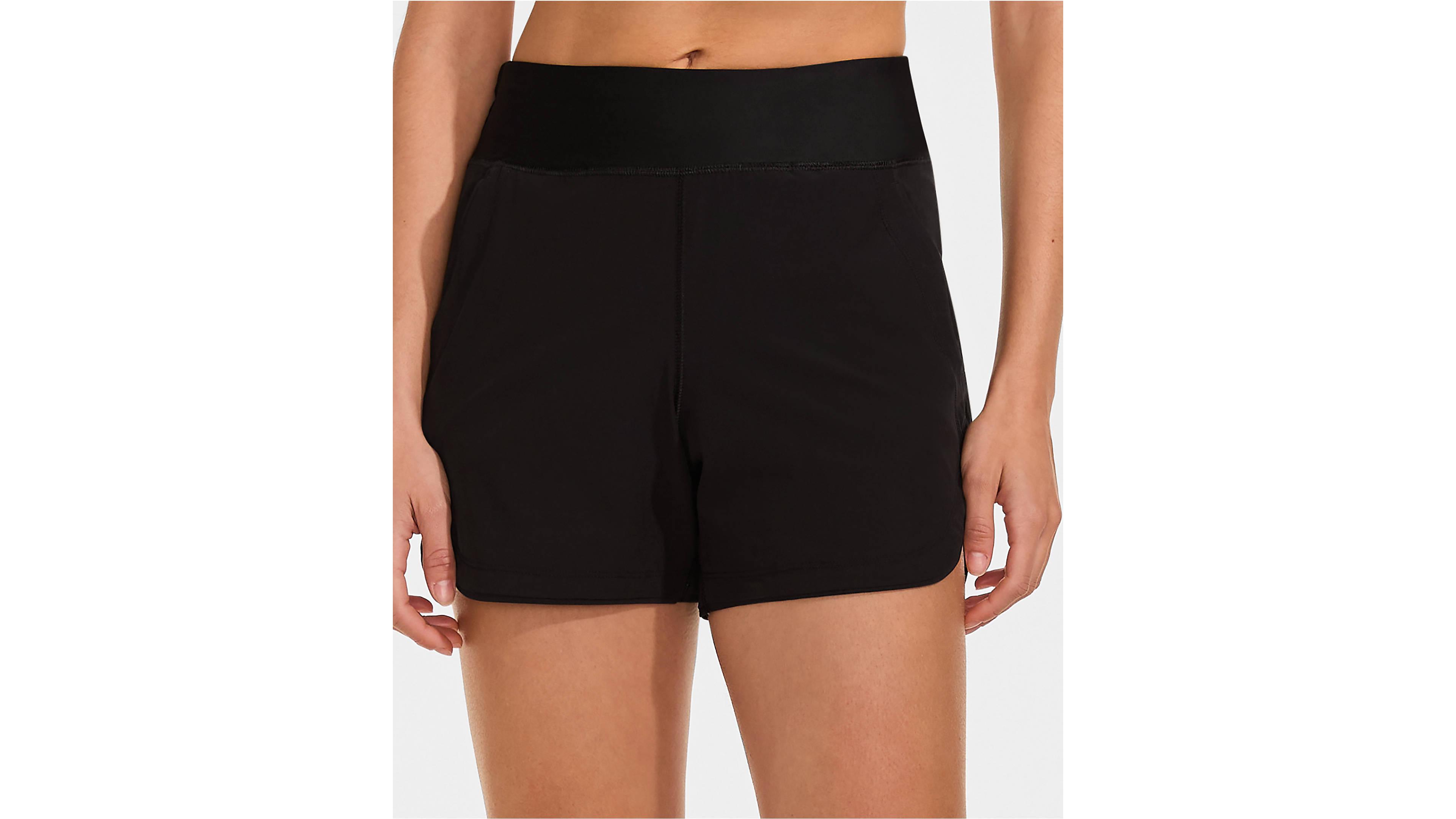 Lands' End Petite 5" Quick Dry Elastic Waist Board Shorts Swim Cover-up with Panty