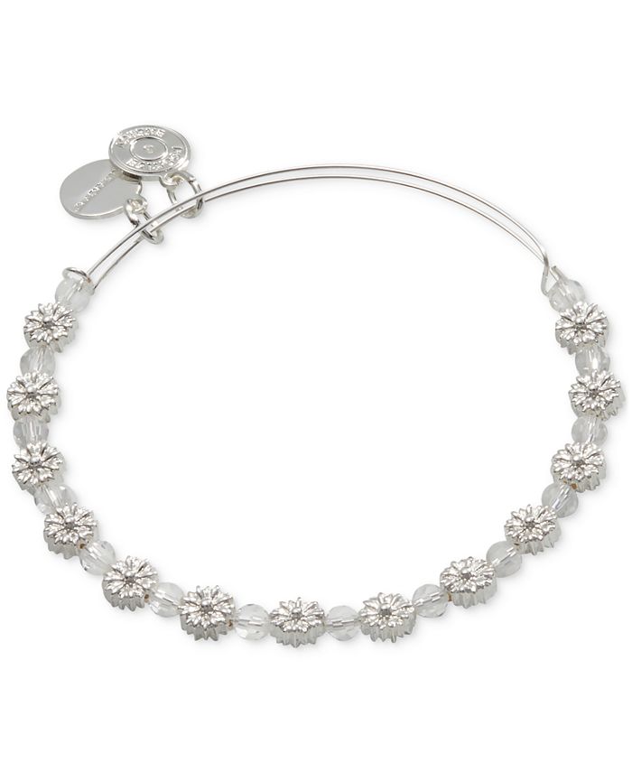 Lucky Brand Women's Inlay Daisy Beaded Layered Necklace - Gold & Silver Tone, Lobster Clasp, Adjustable Length